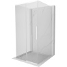 Mexen Rox-3S cabine de douche 3 parois coulissante 90 x 90 cm, transparent, blanc - 8C2-090-090-20-00-3S