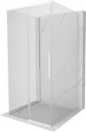 Mexen Rox-3S cabine de douche 3 parois coulissante 90 x 90 cm, transparent, blanc - 8C2-090-090-20-00-3S