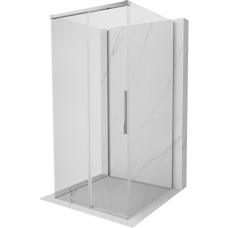 Mexen Rox-3S Cabine de douche coulissante 3 parois 90 x 90 cm, transparente, chrome - 8C2-090-090-01-00-3S