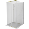 Mexen Rox-3S cabine de douche 3 parois coulissante 110 x 110 cm, transparent, dorée - 8C2-110-110-50-00-3S