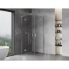 Mexen Mist-H L Duo cabine de douche pivotante 75 x 75 cm, transparent, chrome - 8A5L-075L-075P-01-00