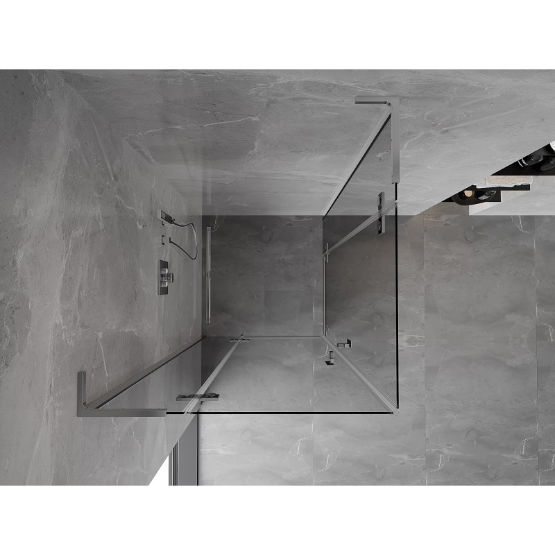 Mexen Mist-H L Duo cabine de douche pivotante 120 x 120 cm, transparent, chrome - 8A5L-120L-120P-01-00