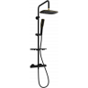 Mexen KT49 ensemble de douche apparent avec pomme de douche et robinet thermostatique, noir/or - 771504993-75