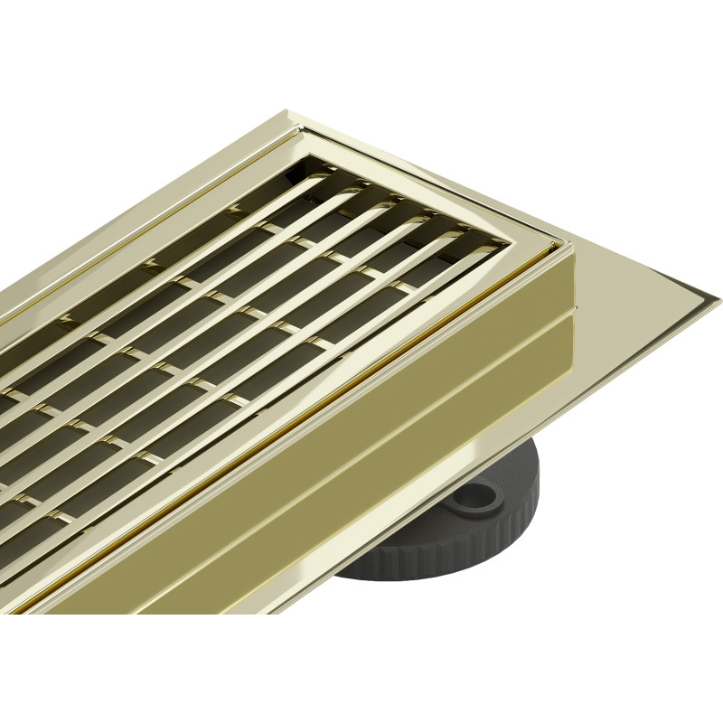 Mexen Flat 360° M33 drain linéaire rotatif 60 cm, doré - 1533060-40