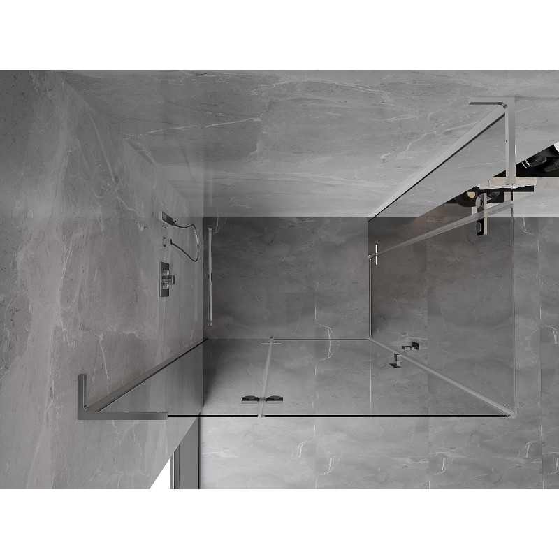 Mexen Mist-H L Duo cabine de douche pivotante gauche 120 x 90 cm, transparent, chrome - 8A5L-120L-090P-01-00