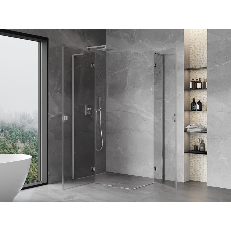 Mexen Mist-H L Duo cabine de douche pivotante gauche 120 x 90 cm, transparent, chrome - 8A5L-120L-090P-01-00