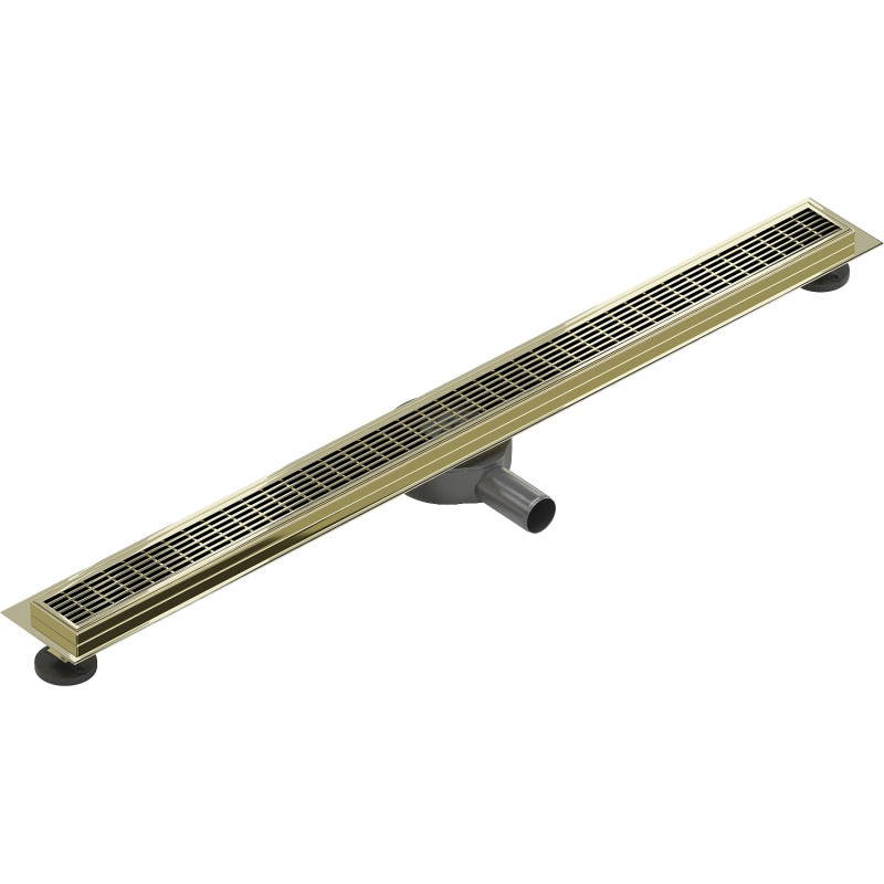 Mexen Flat 360° M33 drain linéaire pivotant 80 cm, doré - 1533080-40
