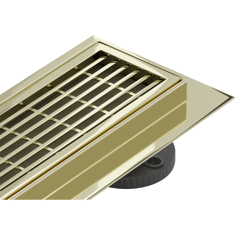 Mexen Flat 360° M33 drain linéaire pivotant 100 cm, doré - 1533100-40