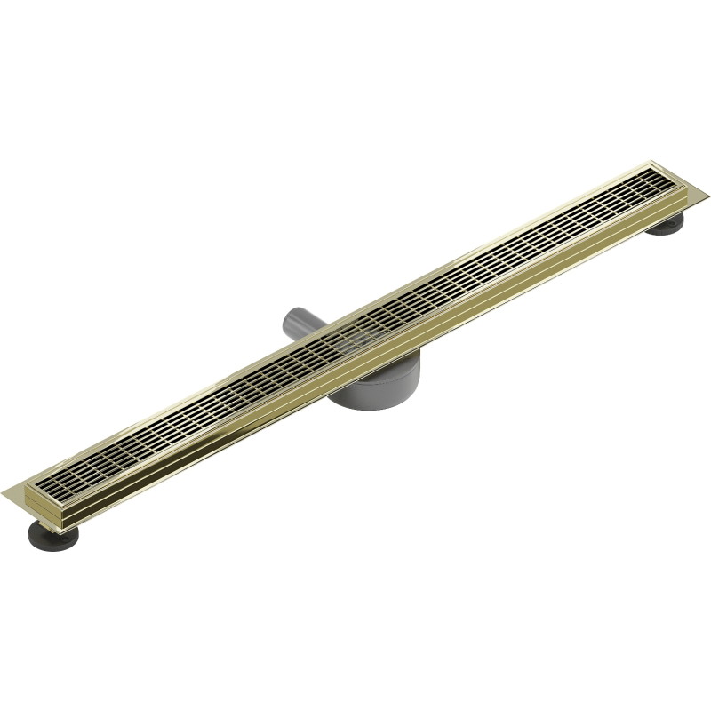 Mexen Flat 360° M33 drain linéaire pivotant 100 cm, doré - 1533100-40