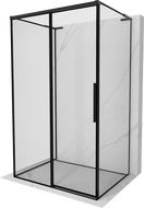 Mexen Rox-3S L cabine de douche coulissante gauche à 3 parois 120 x 85 cm, cadre noir, noir - 8C2L-120-085-70-70-3S-L