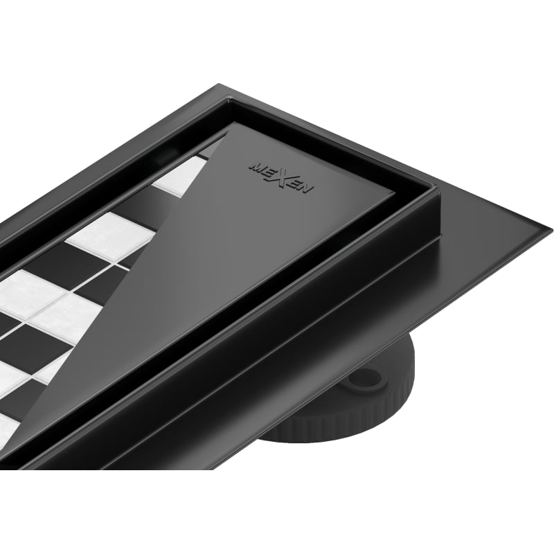 Mexen Flat 360° M13 caniveau linéaire rotatif 2en1 60 cm, noir - 1710060-40
