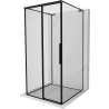 Mexen Rox-3S L cabine de douche 3 parois coulissante gauche 95 x 95 cm, cadre noir, noir - 8C2L-095-095-70-70-3S-L