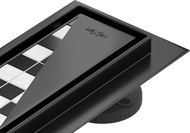 Mexen Flat 360° M13 caniveau linéaire rotatif 2 en 1 70 cm, noir - 1710070-40