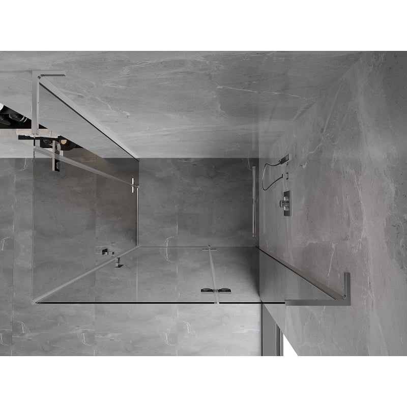 Mexen Mist-H L Duo cabine de douche pivotante droite 75 x 85 cm, transparent, chrome - 8A5L-075L-085P-01-00
