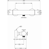 Mexen Kai mitigeur thermostatique de douche, doré - 77100-50