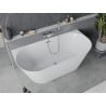 Mexen Oval Slim baignoire autoportante adossée 170 x 80 cm, blanche, trop-plein chromé - 52661708000-01