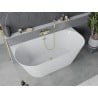 Mexen Oval Slim baignoire autoportante murale 170 x 80 cm, blanche, trop-plein doré - 52661708000-50