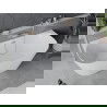 Mexen Oval Slim baignoire autoportante murale 170 x 80 cm, blanc, trop-plein nickel brossé - 52661708000-97