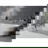 Mexen Oval Slim baignoire autoportante murale 170 x 80 cm, blanc, trop-plein nickel brossé - 52661708000-97