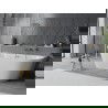 Mexen Oval Slim baignoire indépendante murale 170 x 80 cm, blanche, trop-plein gun metal - 52661708000-95