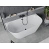 Mexen Oval Slim baignoire autoportante murale 170 x 80 cm, blanc, trop-plein noir - 52661708000-70