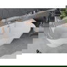 Mexen Oval Slim baignoire autoportante murale 170 x 80 cm, blanche, trop-plein or rose - 52661708000-60