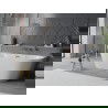 Mexen Oval Slim baignoire autoportante murale 170 x 80 cm, blanche, trop-plein or rose - 52661708000-60