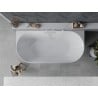 Mexen Oval Slim baignoire autoportante adossée 170 x 80 cm, blanche, trop-plein blanc - 52661708000-20