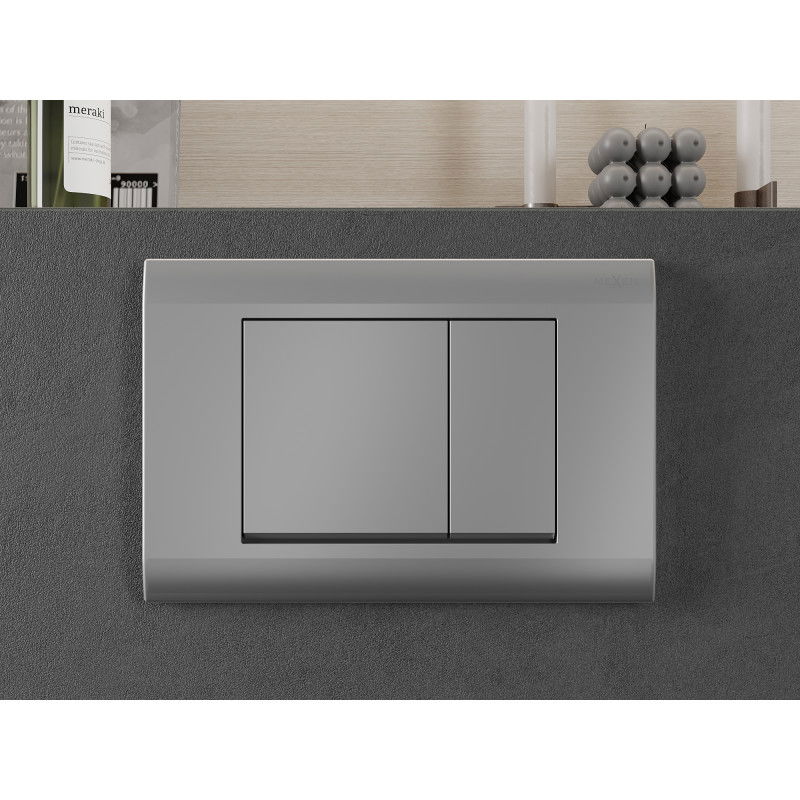 Mexen Fenix 01 bouton de chasse d'eau, chrome mat - 600102