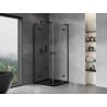 Mexen Mist-H L Duo cabine de douche pivotante 120 x 120 cm, transparent, noir - 8A5L-120L-120P-70-00