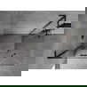 Mexen Mist-H L Duo cabine de douche battante 115 x 75 cm, transparent, noir - 8A5L-115L-075P-70-00