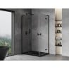 Mexen Mist-H L Duo cabine de douche pivotante gauche 85 x 80 cm, transparent, noir - 8A5L-085L-080P-70-00