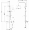 Mexen KT67 ensemble de douche en surface avec pomme de douche et robinet thermostatique, noir - 771506793-70