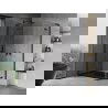 Mexen Mist-H L Duo cabine de douche battante 110 x 90 cm, transparent, noir - 8A5L-110L-090P-70-00
