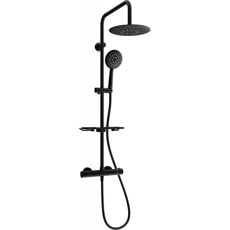 Mexen KT67 ensemble de douche en saillie avec pommeau de douche et mitigeur thermostatique, noir - 771506793-70