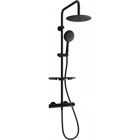 Mexen KT67 ensemble de douche en saillie avec pomme de douche et robinet thermostatique, noir - 771506793-70