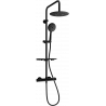 Mexen KT67 ensemble de douche en saillie avec pomme de douche et robinet thermostatique, noir - 771506793-70