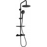 Mexen KT67 ensemble de douche en surface avec pomme de douche et robinet thermostatique, noir - 771506793-70