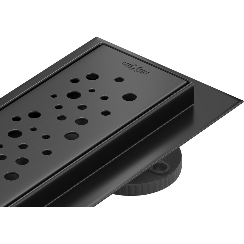 Mexen Flat 360° M12 caniveau linéaire rotatif 60 cm, noir - 1721060-40