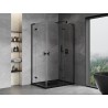 Mexen Mist-H L Duo cabine de douche pivotante droite 70 x 105 cm, transparent, noir - 8A5L-070L-105P-70-00