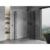 Mexen Mist-H L Duo cabine de douche pivotante droite 70 x 105 cm, transparent, noir - 8A5L-070L-105P-70-00