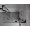 Mexen Mist-H L Duo cabine de douche pivotante droite 80 x 105 cm, transparent, noir - 8A5L-080L-105P-70-00