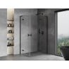Mexen Mist-H L Duo cabine de douche pivotante droite 85 x 105 cm, transparent, noir - 8A5L-085L-105P-70-00
