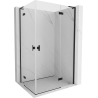 Mexen Mist-H L Duo cabine de douche rabattable droite 100 x 120 cm, transparent, noir - 8A5L-100L-120P-70-00