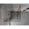 Mexen Mist-H L Duo cabine de douche pivotante 75 x 75 cm, transparent, cuivre brossé - 8A5L-075L-075P-65-00