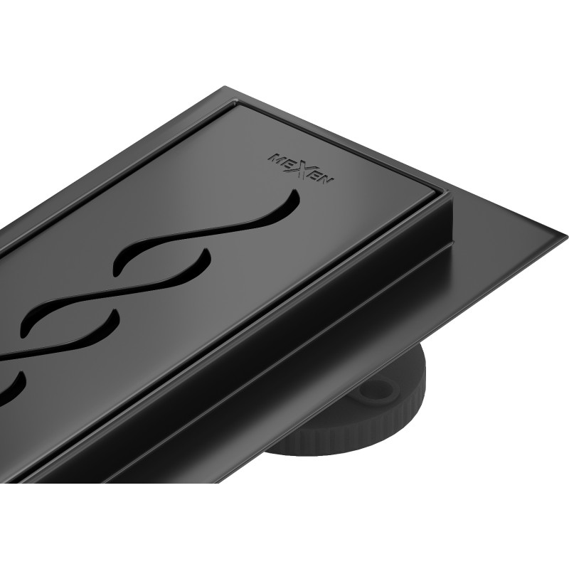Mexen Flat 360° M18 caniveau linière rotatif 90 cm, noir - 1723090-40