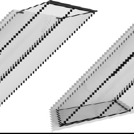 Mexen Rox-3S L cabine de douche 3 murs coulissante droite 145 x 100 cm, cadre noir, noir - 8C2L-145-100-70-70-3S-P