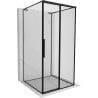 Mexen Rox-3S L cabine de douche 3 parois coulissante droite 110 x 110 cm, cadre noir, noir - 8C2L-110-110-70-70-3S-P