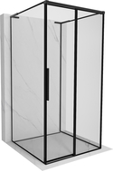 Mexen Rox-3S L cabine de douche 3 parois coulissante droite 110 x 110 cm, cadre noir, noir - 8C2L-110-110-70-70-3S-P