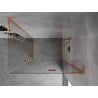 Mexen Mist-H L Duo cabine de douche pivotante 90 x 120 cm, transparent, cuivre brossé - 8A5L-090L-120P-65-00